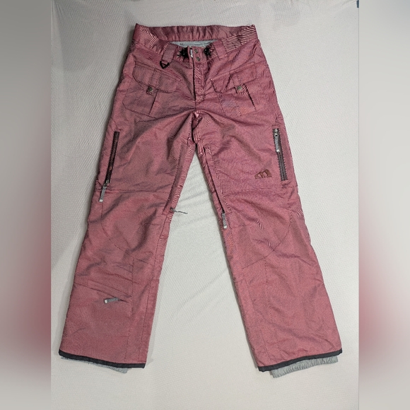 Morrow Snowboard Pants Metallic Red Men L Waterproof Multi Pocket Cargo Snow Ski - Picture 1 of 14